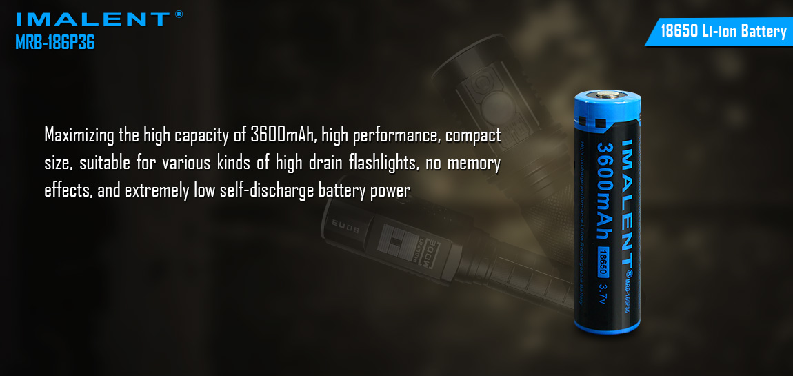 Imalent 18650 3600mAh batteries