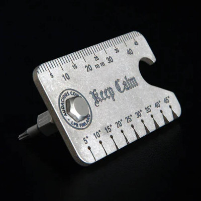 Titanium template for measuring blade angle