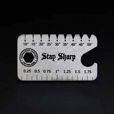 Titánová šablóna na meranie uhla čepele