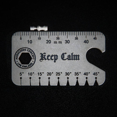 Titánová šablóna na meranie uhla čepele