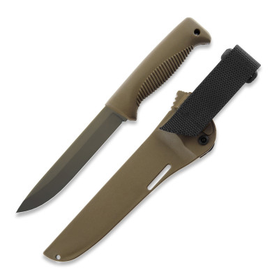 M95 Ranger Puukko, Cerakote FDE, composite sheath