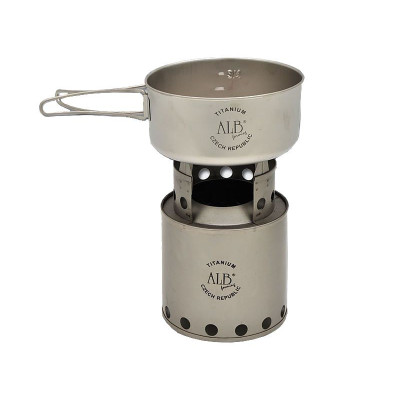 Stainless steel wood-gas cooker