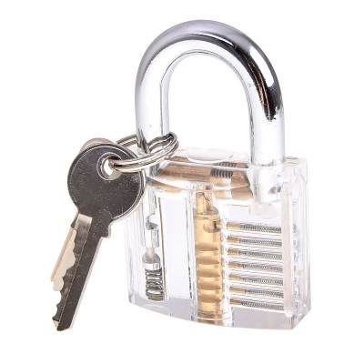 Transparent padlock with tools