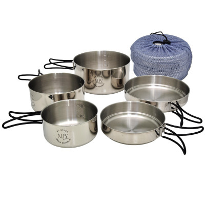 Stainless steel camping utensils five-piece