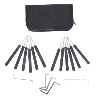 LockPick zestaw 15in1 ostrzy + 3x przezroczysty zamek