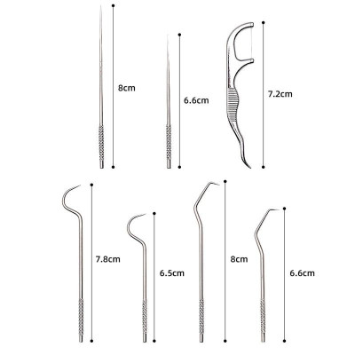 Zestaw metalowych wykałaczek w etui