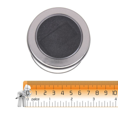 Plechová krabička s půuhledným víkem