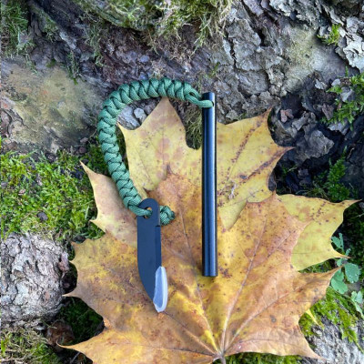 Krzesło XL bez uchwytu, paracord i nóż do przepustnicy